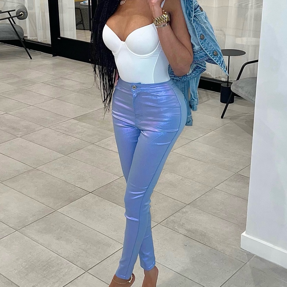 Iridescent Metallic Pants
